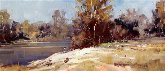 Ken Knight (Australian b.1956) The Rurrun Bidgee River, 14 x 31.5in.